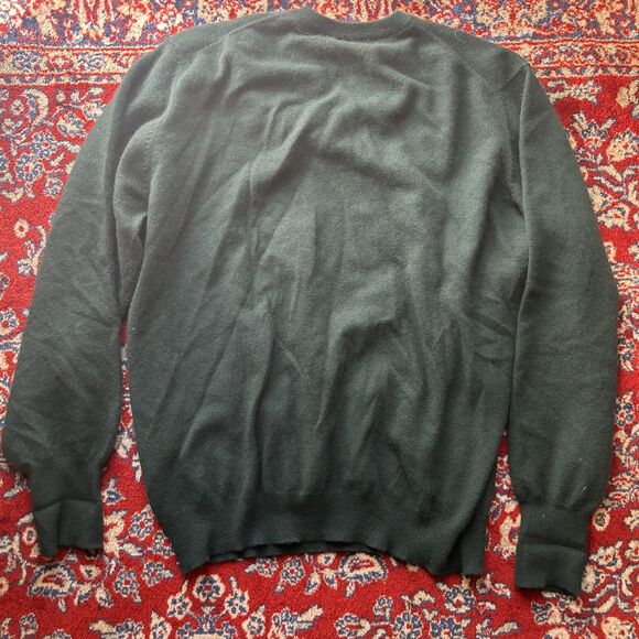 Blarney Woollen Mills Crewneck Green Sweater Mens XL 100% Cashmere - Picture 5 of 5